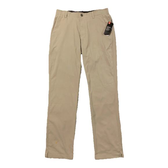 Under Armour Men's Size 34X34 NWT Showdown Golf Pants Mid Rise Beige 1309545